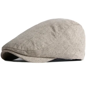 Berets New Spring Summer Hat Caps For Men Women Linen Flat Cap