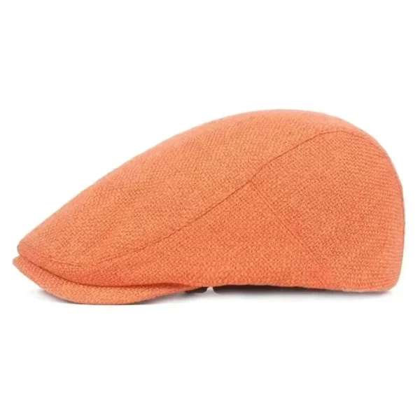 Cotton Linen Flat Cap Vintage Duckbill Ivy Beret Unisex Autumn Wear - Image 3