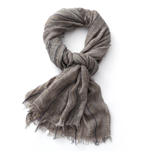 Fashion Striped Cotton Linen Scarf Unisex Soft Winter Shawl Wrap - Image 4