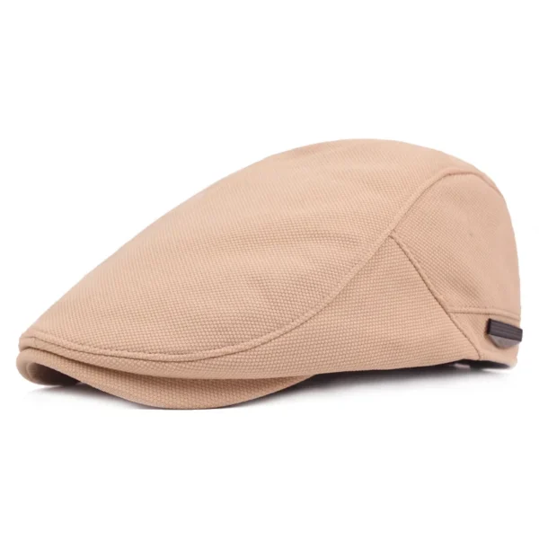 Cotton Linen Beret Hat For Men Flat Ivy Cabbie Cap Spring Autumn - Image 2