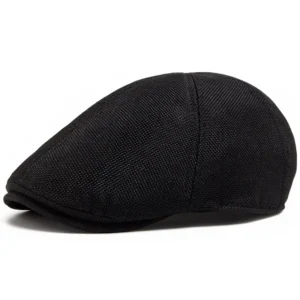 Summer Linen Beret Men Sun Visor Flat Hat Women Vintage Newsboy Cap
