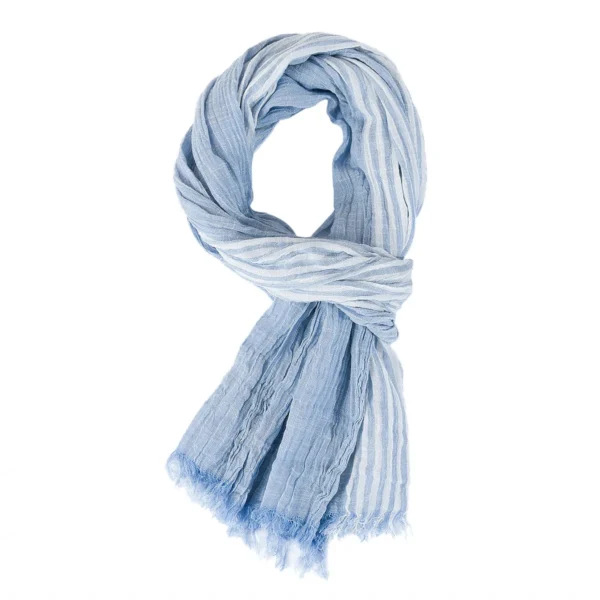 Cotton Linen Striped Men Scarf Winter Warm Casual Shawl Accessory - Image 5