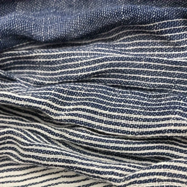 Artistic Style Striped Cotton Linen Scarf Unisex Large Soft Shawl Wrap - Image 5