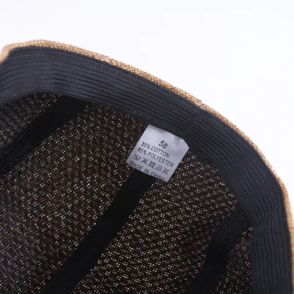Cotton Linen Beret Cap Unisex Retro Newsboy Gatsby Summer Hat - Image 4
