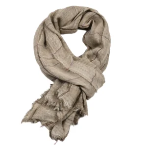 Men's Cotton Linen Tie-Dye Striped Scarf Winter Casual Shawl