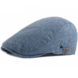 Spring Summer Breathable Linen Beret Cap Mens Womens Adjustable Ivy Painter Hat