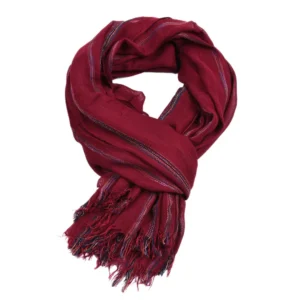 Autumn Winter Cotton Linen Striped Men Scarf Warm Tassel Shawl