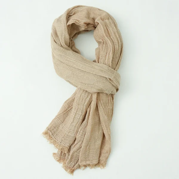 Autumn Winter Men’s Cotton Linen Warm Tassel Scarf Shawl Casual Fashion - Image 4