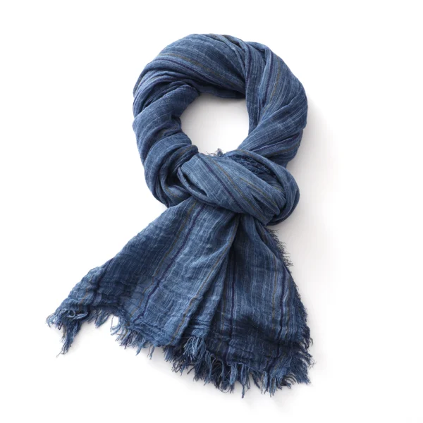 Fashion Striped Cotton Linen Scarf Unisex Soft Winter Shawl Wrap