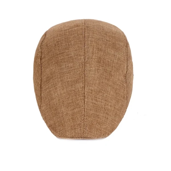 Cotton Linen Beret Cap Unisex Retro Newsboy Gatsby Summer Hat - Image 2