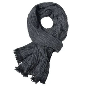 Autumn Winter Men’s Cotton Linen Warm Tassel Scarf Shawl Casual Fashion
