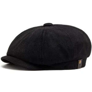 Vintage Linen Newsboy Beret Casual Hat Daily Wear For Men Women