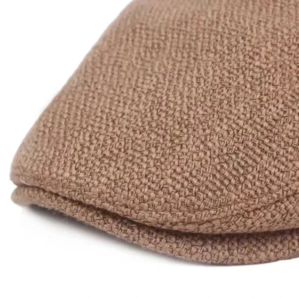 Cotton Linen Flat Cap Vintage Duckbill Ivy Beret Unisex Autumn Wear - Image 5